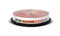 Mirex Диск CD-R 700 Mb, 52х, Maximum, Cake Box (10), (10/300) (201267)