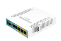 MikroTik RB960PGS Маршрутизатор hEX PoE, 1х SFP, 128MB RAM, 5x Gigabit LAN, USB, plastic case and PSU